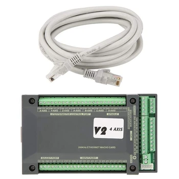 Steper Motornih Voznik Ethernet MACH3 Nadzor Gibanja karticami,4 Os NVEM CNC Krmilnik Ethernet MACH3 Card Omrežni Kabel