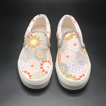 Barvni mozaik loafers za moške, čevlje ženske čevlje nizko-top platno čevlji poletje dihanje moških in žensk iz čevlji