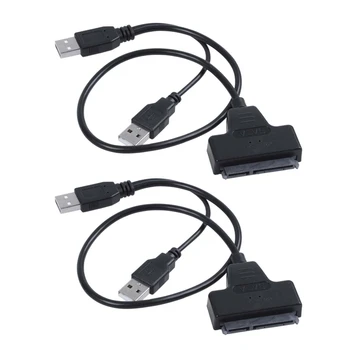 2X USB2.0 Do SATA Adapter Kabel 48 cm Za 2.5 Inch Zunanji HDD SSD