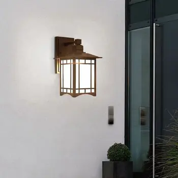 Zunanja stenska svetilka Kitajski slog preprost villa trgovina nepremočljiva in vlago,-dokazilo aluminijasta LED svetilka, balkon stenska svetilka