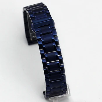 Visoka Kakovost modra Nerjavečega jekla trak moški ženske gledajo zapestnica kovin jermenčki za Bracelet18/20/22/24 mm Zamenjava Zapestnica