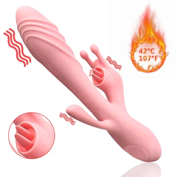 Dildo Seksi Igrača Za Ženske Z Vibriranjem Sesanju Jezika Lizanje Vibrator Za Žensko, G-Spot Vaginalne Klitoris Stimulator Odraslih Igrače