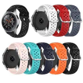 Šport silikonski trak Združljiv z Samsung Galaxy Watch 3 46mm/Aktivna 2 42mm/Huawei watch GT2/Amazfit GTR za 22 mm 20 mm band