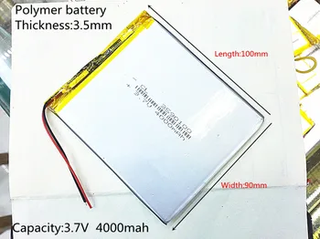 3.7 V,4000 mah (polimer litij-ionske baterije) Li-ion baterija za tablični računalnik 7 palčni 8 9 inch inch 3590100 Brezplačna Dostava