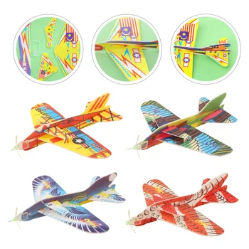 Airplaneglider Igrače Otroci, Ki Plujejo Pod Igrača Ravnini Metanje Letal Aeroplaneassembled Padali Gume Pasu Pogon Izobraževalni Model