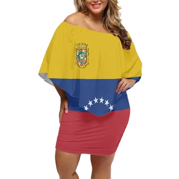 Nove Ženske Rogov Priložnostne Obleko Polinezijski Portoričan Oblačila Vroče Prodajo Žensk Off Ramenski Suh Kratka Obleka