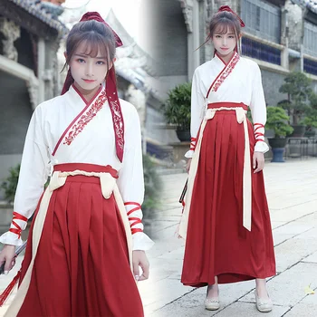 Kimono Yukata Japonski Kostumi za Ženske Samurai Cosplay Oblačila Nekaj Azijskih Vrhovi, Krila Nastavite Poln Rokav Plesna Predstava