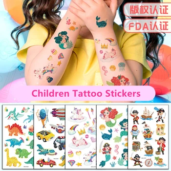 10Pcs/Set morska deklica Tatoo Nastavite Otrok Začasni Tattoo Nalepke Telo Tatoo za Otroke Srčkan Tatoo Otrok Tattoo Trgovina 2022