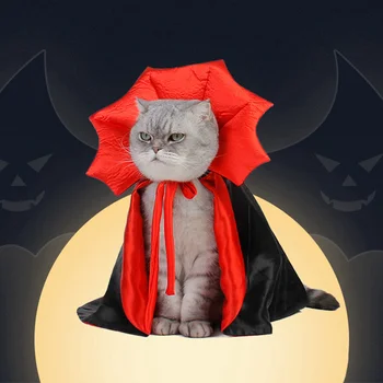 Halloween Mačka Vampir Kostum Cosplay Kuža, Mačka Obleko Mačka Plašč Pet Kostum Vampir Kostum Cosplay za Mačke