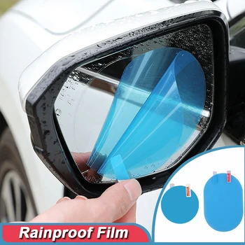 Avto Ogledalo Dež Kritje Anti-dež 2pcs Avto Dež Rearview Mirror Filmov Nepremočljiva Anti-Fog Okno Avtomobila Dež Zaščitnik Stekla Film
