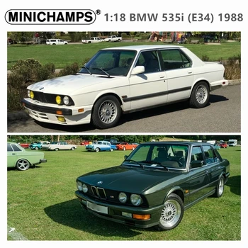 MINICHAMPS 1:18 535i (E34) 1988 Polno Odprite Bela / zelena Model Avtomobila