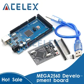 MEGA2560 MEGA 2560 R3 (ATmega2560-16AU CH340G) Pro mini MEGA2560 AVR USB odbor za Razvoj odbor MEGA2560 z Kabel za arduino