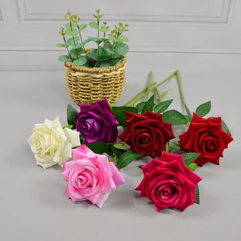 51 cm Umetno Rose Cvet Svile Rose Veje Poroko Scene Stranka, Dnevna Soba Tabela Vrt Dekoracijo Doma Dekor Ponaredek Cvetje
