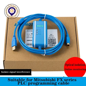 PLC Izoliranih Adapter USB-SC09-FX+ Izolacije Programiranje Kabel, Primeren Za Mitsubishi FX Vse vrste FX2n FX3U FX1N