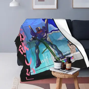 Rei Ayanami Vaporwave Flanela Odeje Moda Vrgel Odejo za Dom 150*125 cm Bedspreads