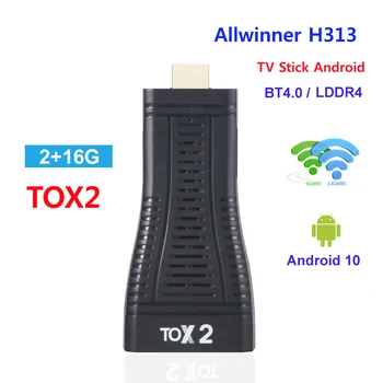 TOX2 TV Palico Allwinner H313 Smart Tv Box 2.4 g 5g Wifi DDR4 16GB 2GB BT5.0 4k Android 10 Media Player, TV Dongle