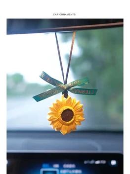 Sončnično avto obesek sveže in kreativne cvetlični vonj kamen dišave okrasnih izdelkov v avto avto visi dodatki