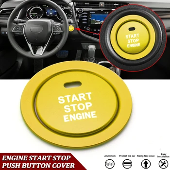 Start/Stop Vžig Motorja Stikalo Gumb Pokrov W/ Ring Modeliranje Trim Nalepke ZLATO Za Toyota Camry 2018 2019 2020 2021 2022