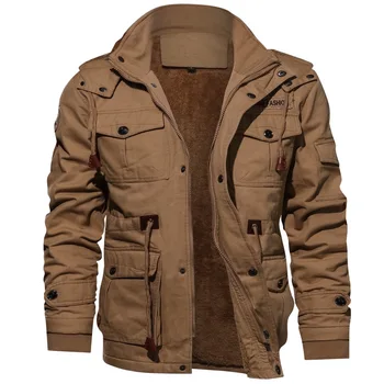 Moški zimski flis jakna jakna debel toplo priložnostne parkas vojaško jakno za moške jaquettas Mangina Inverno Hooded Suknjič 5XL