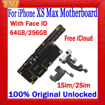 Čisto icloud Za iphone xs max Motherboard Enojni in dvojni kartice Original Za Odklepanje iPhone XS Max Logiko odbor Dobre Delovne