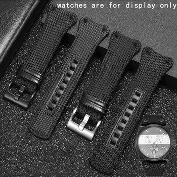 Najlon Watchband Black Poseben Vmesnik Zapestnica Za CK K4B384B3 K4B371B6 K4B371B3 Serije Platno Watch Verige