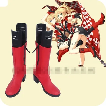 Anime cosplay Usoda/Grand Da FGO dirke Joan of Arc Mordred cosplay čevelj rdeči čevlji