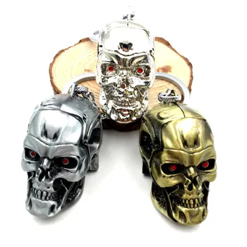 Motorna kolesa Keyring Film Terminator 3D Skull Glave Zlitine Keychain Čare Moške Keychains Ghostface Nakit Dodatki Wholesal