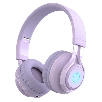 Nad Uho Bluetooth 5.0 Slušalke RGB Svetlo Halo 85Db Obseg Otroci Način, Primeren Za Otroke,Dekleta