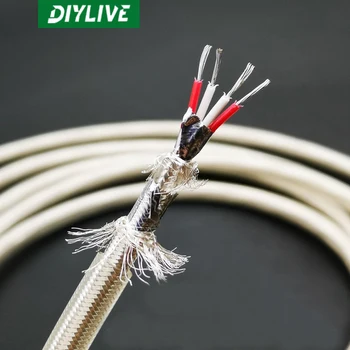 DIYLIVE HiFi Qonduit QED štiri osnovne zlitine silver plated ogenj razreda RCA audio signal linije CD ojačevalnik povezave večino line