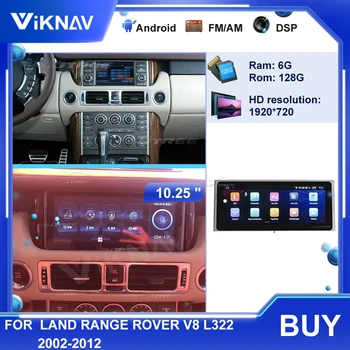 10.25 palčni radio Za Zemljišča, ki so Range Rover V8 L322 2002-2012 avto Gps navigacija Multimedia Player Radio Android 10 stereo sprejemnikom