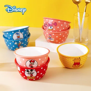 Kawaii Disney Anime Skledo Mickey Minnie Pooh Bear Družine Kosilo Kuhinja Restavracija Otrok Keramični Riž, Sadje Juha Skledo Namizna