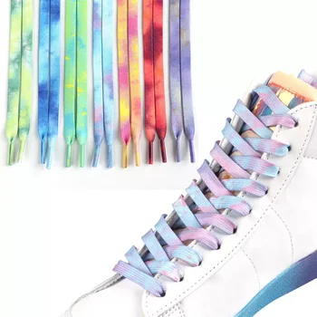 Shoelaces Rainbow Barva Vezalke Za Priložnostne Platno Čevlji Pisane Vezalko Tiskanja Gradient, Ki Je Primerna Za Vse Unisex 1 Par