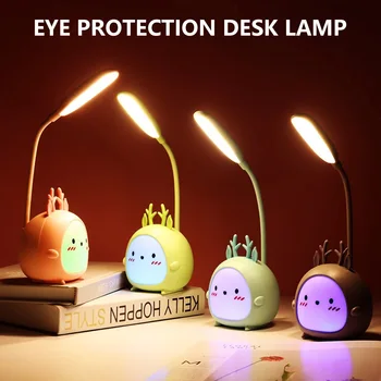 Prenosna LED Namizna Svetilka Zložljive Mize Lučka Zaščito za Oči Branje Svetilke USB za Polnjenje 3 Načini Noč Svetlobe za Otroke Otrok
