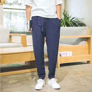 Kitajski hlače bruce lee hlače kungfu hlače kitajski oblačili tradicionalna kitajska oblačila za moške, shanghai tang Q016