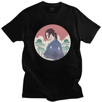 Samurai Champloo Majica s kratkimi rokavi Moški Čistega Bombaža Lep Grafični T-shirt O-vratu, Kratke Rokave Japonske Anime Manga Mugen Tee Vrhovi Oblačila