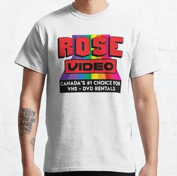Rose Video 100% bombaž vrhunska športna kratkimi rokavi moški Tshirt o-neck knitted udobno tkanine, T-Majice za Fantje