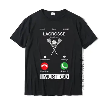 Lacrosse Kliče In Moram Smešno Telefon Zaslon T-Shirt Priložnostne Vrhovi Majica Bombaž Moške Majice S Kratkimi Rokavi Priložnostne Prevladujočih