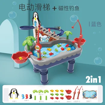 Otrok Magnetni Ribolov Igrača za Otroke, starši-Otrok, Puzzle Pingvin Stran Interaktivne Igrače, Električni modularni motornik Diaoyutai Igrače