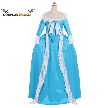 Srednjeveški Marie Antoinette Rokoko Fancy Modra Obleka 18. Stoletju Vojvodinja Žogo Obleke Obleka Poročna Obleka Ženske