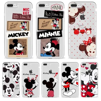 Disney Umetnosti Mickey Telefon Primeru Pregleden Za Iphone 14 11 13 12 Max Pro Xs X Mini 7 8 PLUS Kritje Coque