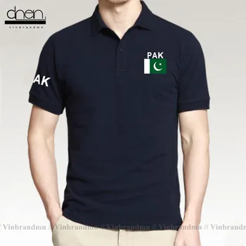 Ponos Pakistan srajce Pakistanski Nacionalno Zastavo Design Poletje Slim Fit Kratek Rokav polo majice nov modni mens Polo Majica
