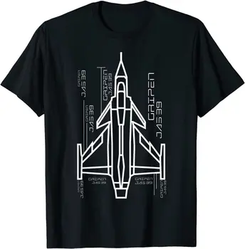 Gripen Letalo Jas-39 Jet Fighter Spominek Borec Jet T Moški T-Shirt Kratek Rokav Priložnostne 100% Bombaž O-Vratu Poletje Tees