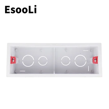 EsooLi Belo / Rdeče ColorMounting Polje Notranjega Kaseta 186mm*67.5 mm*50 mm Za 197mm*72 mm Standard Dotik Stikala in USB Vtičnico